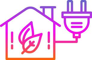 Energy Efficiency Line Gradient Icon Design vector