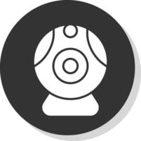 Web camera Glyph Shadow Circle Icon Design vector