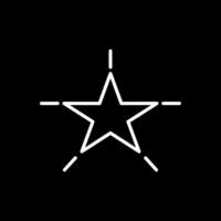 Star Line Inverted Icon Design vector