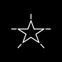 Star Line Inverted Icon Design vector