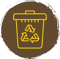 Recycle Bin Line Gradient Icon Design vector