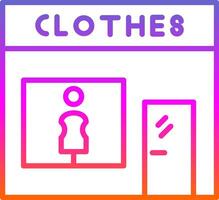 Fashion store Line Gradient Icon Design vector