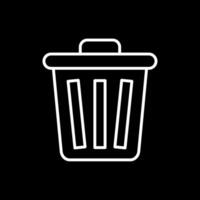 Trash Line Inverted Icon Design vector