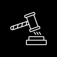 Gavel Line Inverted Icon Design vector