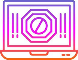Ad Blocker Line Gradient Icon Design vector