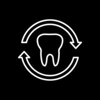 Tooth Line Inverted Icon Design vector