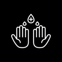 Hand Wash Line Inverted Icon Design vector