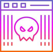 Malware Line Gradient Icon Design vector