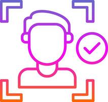 Face Detection Line Gradient Icon Design vector