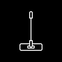 Mop Line Inverted Icon Design vector