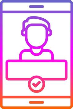 Authentication Line Gradient Icon Design vector