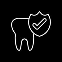 Tooth Line Inverted Icon Design vector