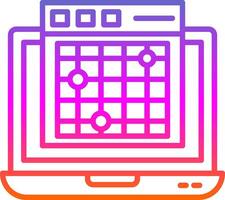 Heatmap Line Gradient Icon Design vector