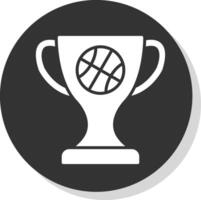 Basketball Glyph Shadow Circle Icon Design vector