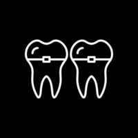 Braces Line Inverted Icon Design vector