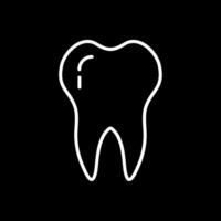 Dental Line Inverted Icon Design vector