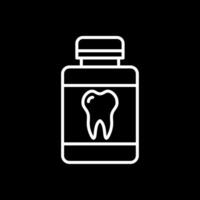 Mouthwash Line Inverted Icon Design vector