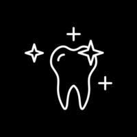 Clean Tooth Line Inverted Icon Design vector