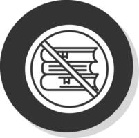 Prohibited Sign Glyph Shadow Circle Icon Design vector