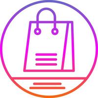 Shopping Bag Line Gradient Icon Design vector