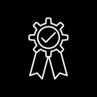 Quality Assurance Line Inverted Icon Design vector