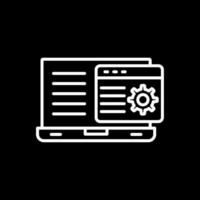 Software Application Line Inverted Icon Design vector