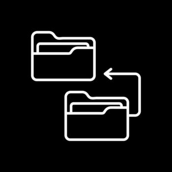 Backlog Line Inverted Icon Design vector