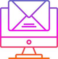 Mail Line Gradient Icon Design vector