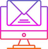 Mail Line Gradient Icon Design vector