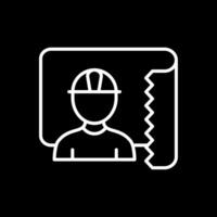 Architect Line Inverted Icon Design vector