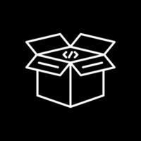 Open Box Line Inverted Icon Design vector