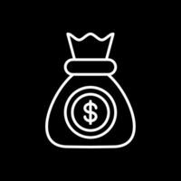 Money Line Inverted Icon Design vector