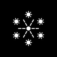 Sparkle Glyph Inverted Icon Design vector