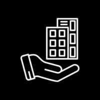 Real Estate Line Inverted Icon Design vector