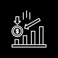 Losses Line Inverted Icon Design vector