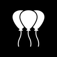 Baloon Glyph Inverted Icon Design vector