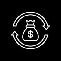 Return Of Investment Line Inverted Icon Design vector