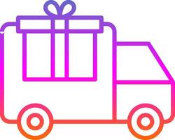 Delivery Truck Line Gradient Icon Design vector