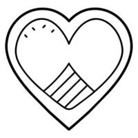 Valentine heart icon love isolated on whit vector