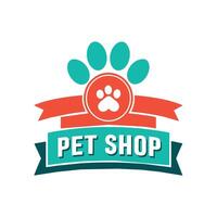 Pet shop logo illustration vector