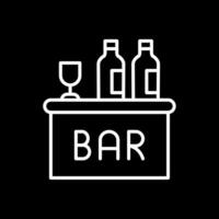 bar línea invertido icono diseño vector