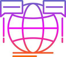Global Forum Line Gradient Icon Design vector