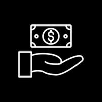 Give Money Line Inverted Icon Design vector