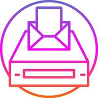 Project Inbox Line Gradient Icon Design vector