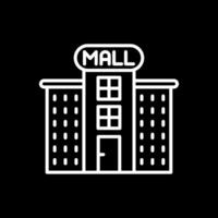 Shopping Mall Line Inverted Icon Design vector