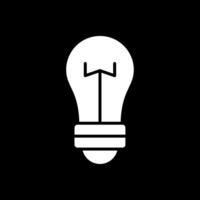 Lightbulb Glyph Inverted Icon Design vector