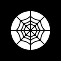 Spider Web Glyph Inverted Icon Design vector