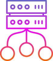 Data Storage Line Gradient Icon Design vector