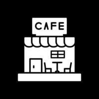 Cafe Glyph Inverted Icon Design vector