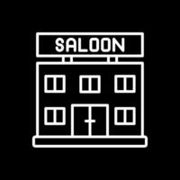 Saloon Line Inverted Icon Design vector